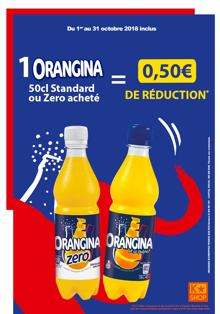 Du 10 au 31 octobre, profitez de l'offre Orangina !